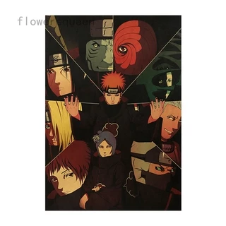 flowersqueen Poster trang trí phong cách hoạt hình Naruto độc đáo