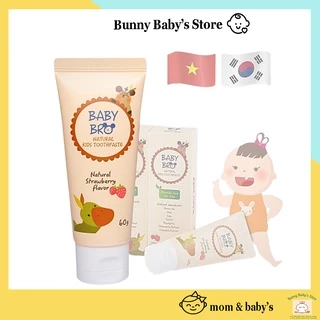 Kem Đánh Răng Cho Bé Baby Bro Hàn Quốc Vị Trái Cây Thành Phẩn 100% Hữu Cơ An Toàn Cho Bé- Có Thể Nuốt