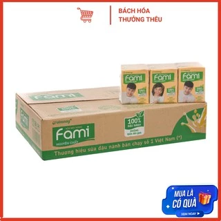 Sữa đậu nành Fami Canxi hộp 200ml (thùng 36 hộp)