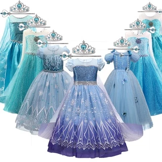 Đầm hóa trang công chúa Elsa đáng yêu dành cho bé gái