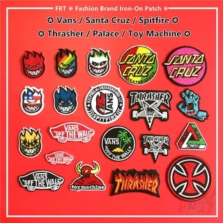 ☸ Skateboard Fashion Brand Iron-On Patch ☸ 1Pc DIY Sew on Iron on Badges Patches