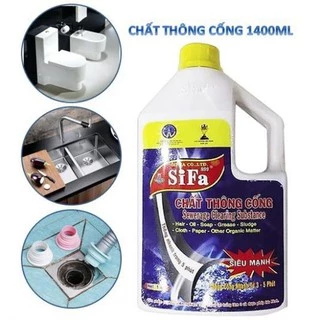 Chai Thông Bồn Cầu Cống Cực Mạnh 1400ml – chất chống tắc nghẽn cấp tốc