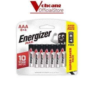 (Hot Sale) Pin AAA Energizer Alkaline chống chảy E92 8 pin tặng kèm 4 pin free - Hàng Chính Hãng