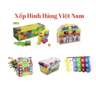 Đồ Chơi Lắp Ghép, Xếp Hình Nhựa Hàng Việt Nam An Toàn Cho Bé