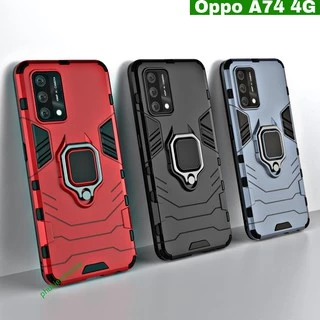 Ốp lưng Oppo A74 / A74 4G Iron Man Iring chống sốc cao cấp giá đỡ xem phim bảo vệ toàn diện