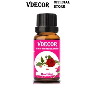 Tinh Dầu Hoa Hồng VDECOR Nguyên Chất 100% từ Thiên Nhiên (10ml)