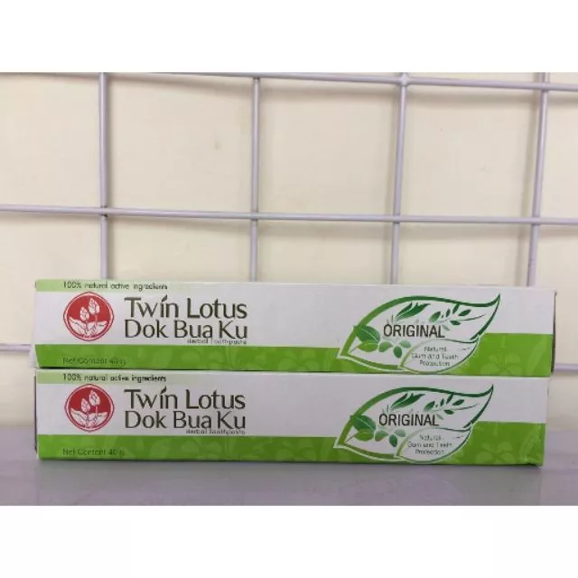 MINI Kem đánh răng thảo dược Twin Lotus 20gr Thái lan ( Dok bua ku )