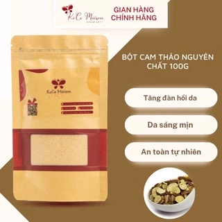 100G BỘT CAM THẢO ( trắng da, tẩy da chết)