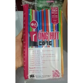 [Hoả Tốc] Ống Hút Nhựa Nhiều Màu Phi 6 Bẻ Cong Dùng Cho Cafe Loại Tốt Giá Rẻ - HoangChau_Store