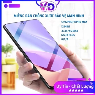 Miếng dán màn hình PPF Ip 6/7/8/X/XS/12/12Pro Max Full màn, siêu mỏng, chống xước màn hình, chống dấu vân tay