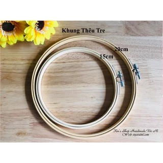 🌟Khung Thêu Tre Kích 10cm/15cm/18cm/20cm/30cm/ 34cm Dùng Căng Vải Thêu Tay, Thêu Trang Trí, Treo Decor nhà cửa xinh xắn🌟