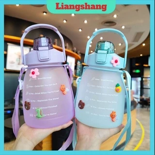 Bình Nước 1.2l❤️FREESHIP❤️Nhựa Cao Cấp Dung Tích 1.2 lít/1200ml Kèm Dây Đeo Cực Tiện Lợi Xinh Xắn Dễ Thương