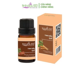 Tinh dầu quế nguyên chất xông phòng khử mùi, lau nhà đuổi muỗi, côn trùng lọ 10ml Tinh Dầu 100 Official