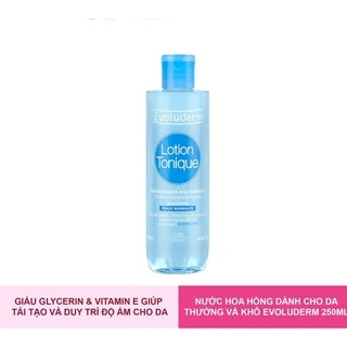 Nước Hoa Hồng Cho Da Thường Da Khô Evoluderm 250ml