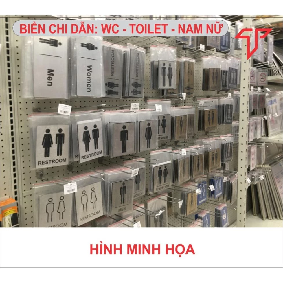 Bảng chỉ dẫn toilet-WC- Bảng chỉ dẫn - bảng hướng dẫn nhà vệ sinh, Toilet Nam nữ cao cấp BH-24T