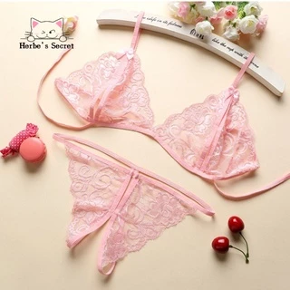 Herbe's Secret 【Ready Stock】Lingerie Sexy Lace Temptation Flirting Suit Panties