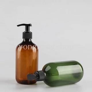 Chai Nhựa Rỗng Dạng Tròn 500ml Dùng Đựng Xà Phòng/Dầu Gội Đầu Dạng Xịt Tiện Dụng Khi Đi Du Lịch