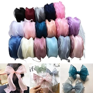 Cuộn Dây Ruy Băng Vải Lụa Organza 5.5Cm Dùng Làm Phụ Kiện Trang Trí Tóc