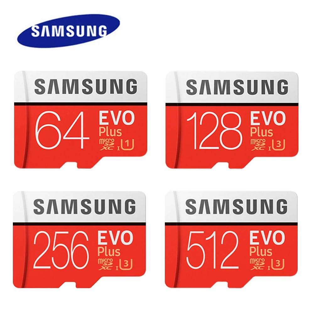 Thẻ Nhớ Samsung Evo Plus 512gb 256gb 128gb U3 4k Micro Sd 64gb Microsd Uhs-I C10 Tf