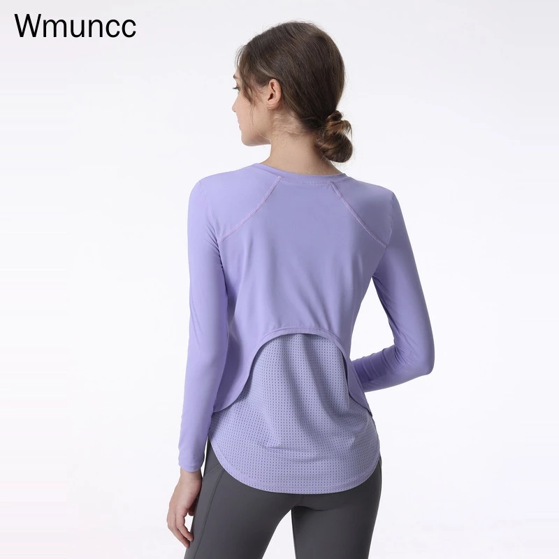 Wmuncc 2026 Áo Thun Thể Thao Dài Tay Dáng Rộng Thoáng Khí Chất Lượng Dành Cho Nữ