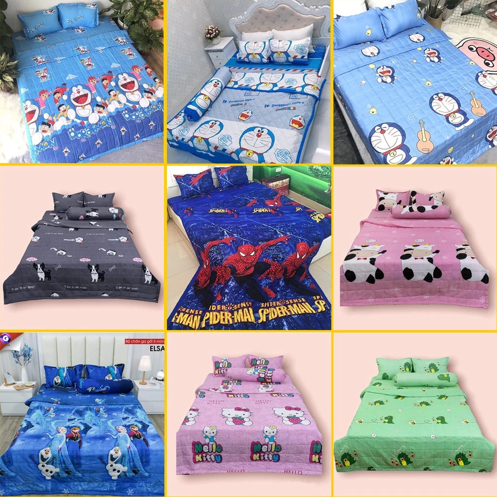 Chăn hè thu Mền trần bông 3 mặt 2 lớp siêu nhẹ nhỏ gọn chất liệu Cotton Poly 1M8x2M