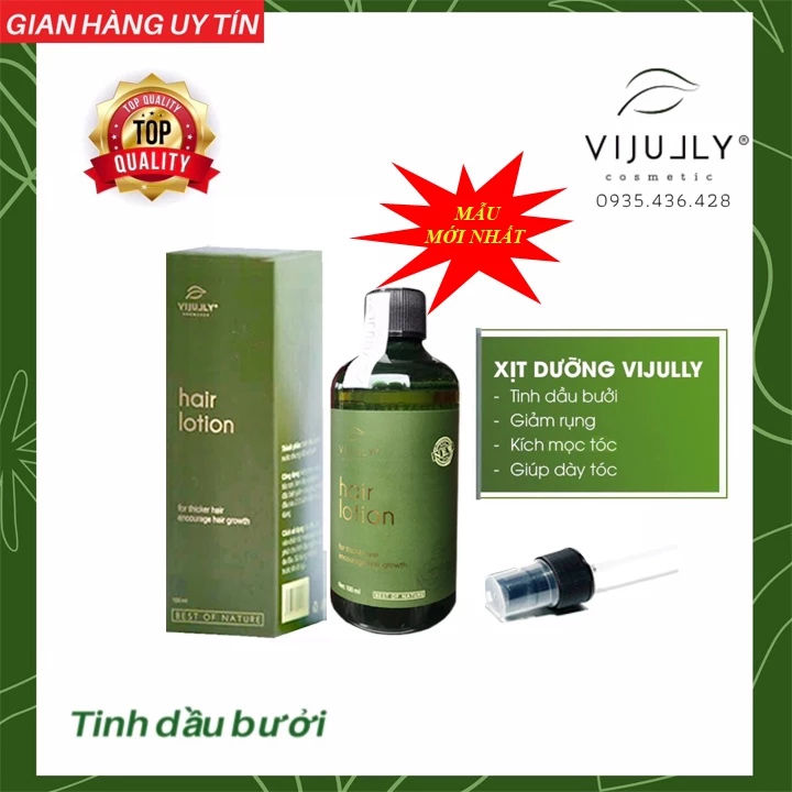 Tinh Dầu Bưởi - Xịt Bưởi ViJully ⚡CHÍNH HÃNG⚡ Dưỡng Tóc - Giảm Rụng Tóc - Kích Mọc Tóc - Làm Dài Tóc