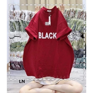 [FREESHIP ĐƠN TỪ 50K] Áo thun tay lỡ chữ BLACK chất cotton