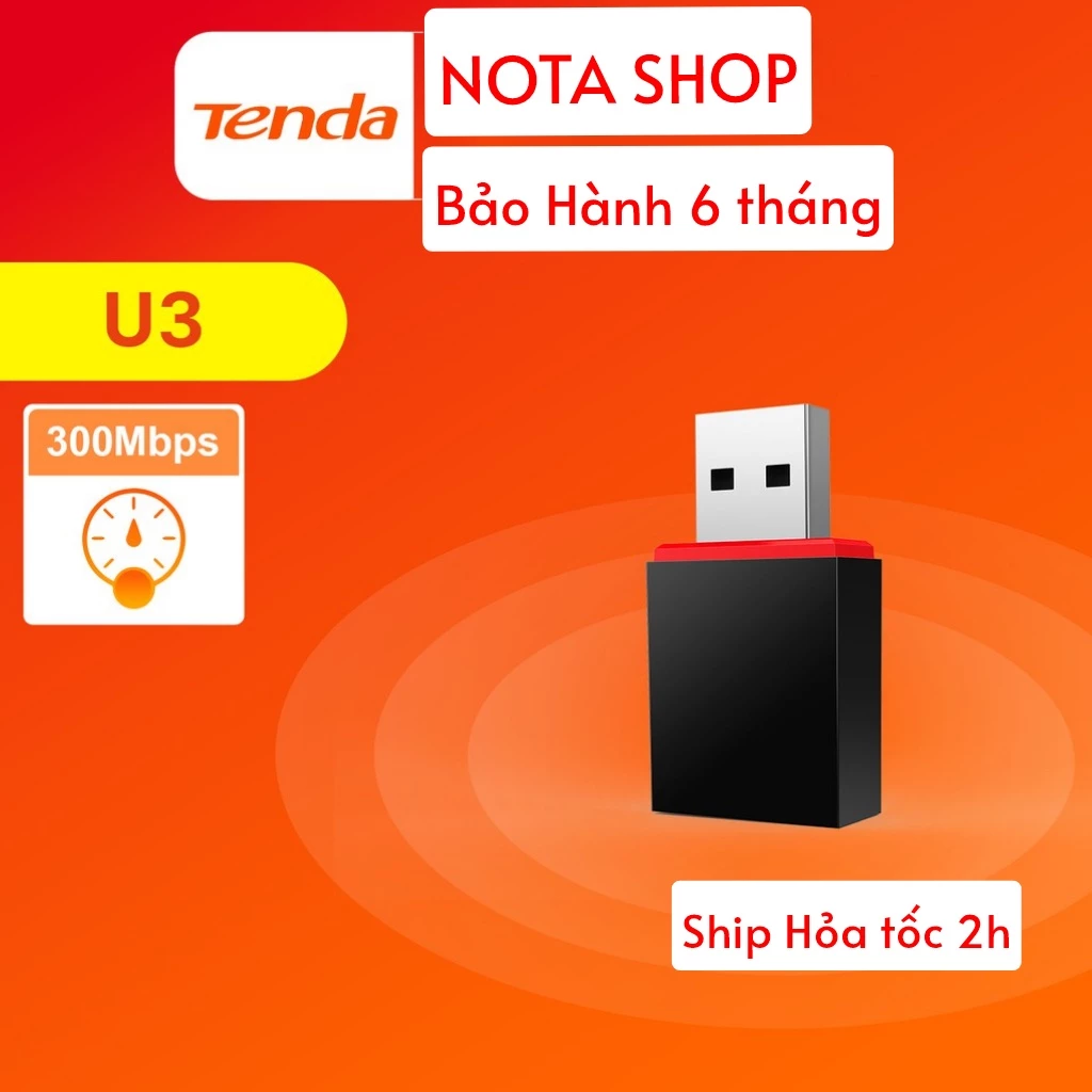 [Hỏa Tốc] USB WiFi Tenda U3 2.4G - U10 5G 600 Mbps hút wifi cho máy tính laptop PC kích wifi của pc laptop