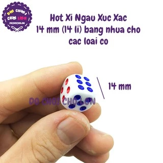 Hột xí ngầu xúc xắc 14 mm bằng nhựa cho các loại cờ