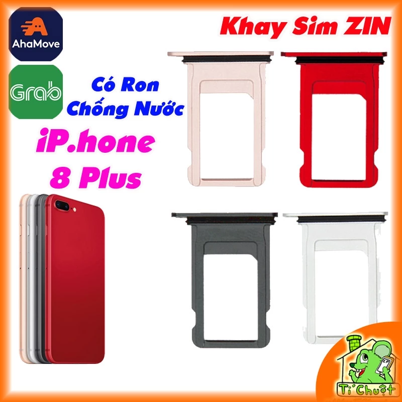 Khay sim iPhone 8 PLUS ZIN Bằng Thép Có Ron Chống Nước