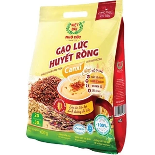 Ngũ cốc Gạo Lức Huyết Rồng Canxi Việt Đài 600g x20 gói