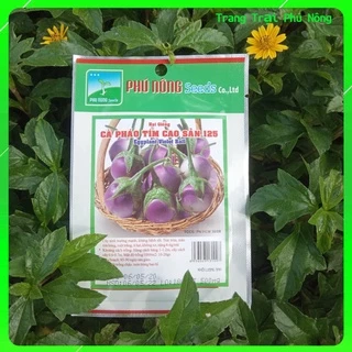 Hạt Giống Cà Pháo Tím Cao Sản 125 Phú Nông - Gói 0.5g - Eggplant Violet Ball