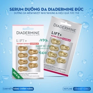 Serum Diadermine Đức, viên nang dưỡng da bổ sung collagen tươi làm trắng, chống lão dạng huyết thanh, hiệu quả tức thì