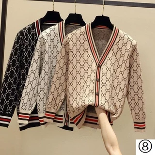 Áo Khoác Cardigan Dệt Kim Cổ Chữ V Dáng Rộng Phong Cách Thời Trang Xuân Thu Mới 2022