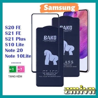 Cường lực Baiko Full màn Samsung A34 A54 A14 Note 20 Note 10 Lite S10 lite S20 FE S21 FE m15 m55 A30S A50s A22 4g A32 4g