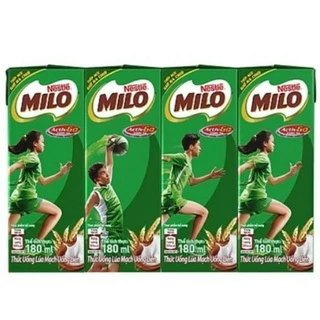 Sữa Milo có đường/ Ít đường 180ml lốc 4 hộp