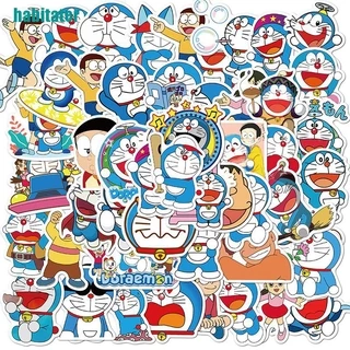Set 50 Sticker Doraemon Dán Trang Trí Xe Hơi / Xe Máy / Hành Lý / Ván Trượt / Xe Hơi
