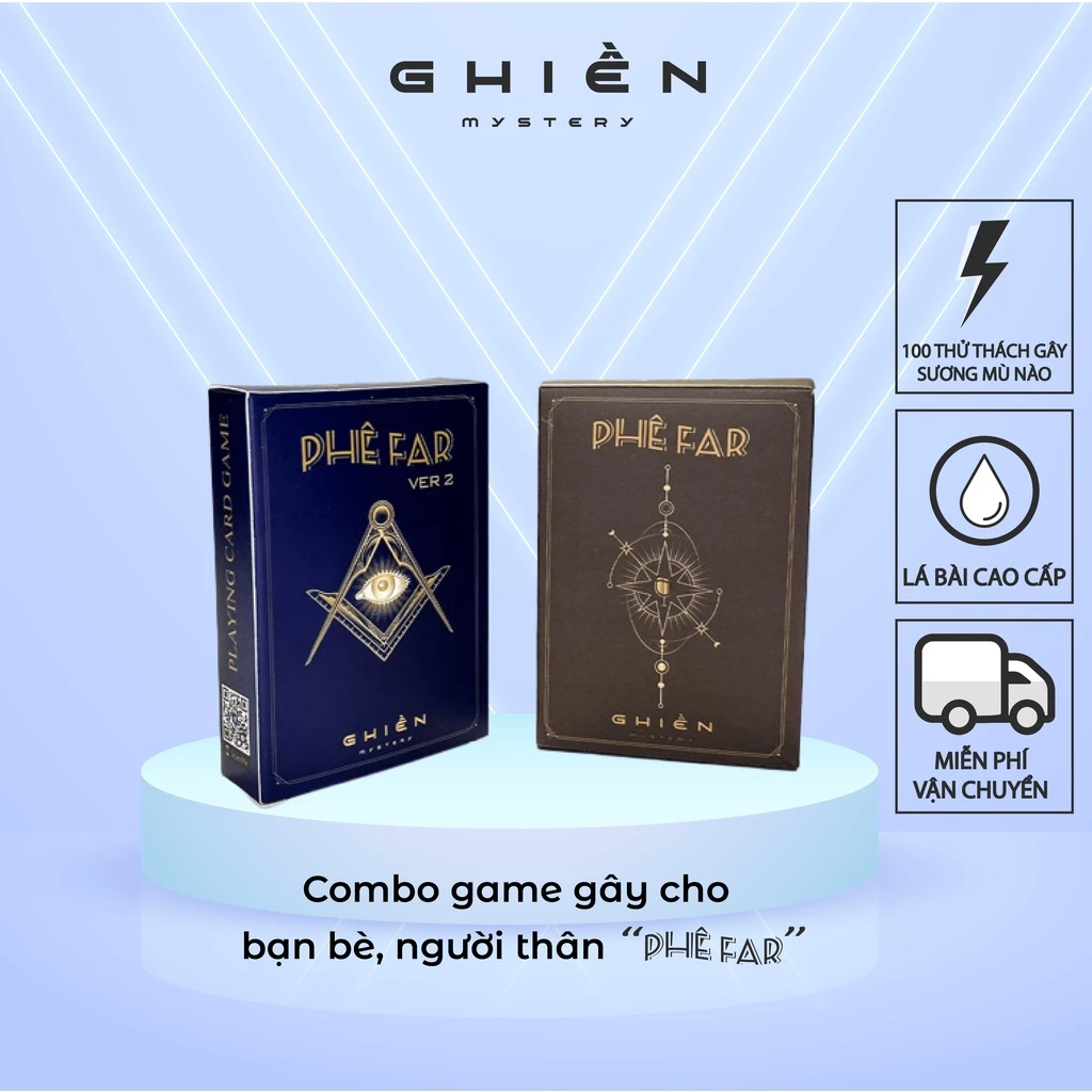 Cặp bài drinking game Phê Far 1,2 - 100 thử thách cho bạn bè hội nhóm đem lại cảm xúc gần gũi gây cười | Ghiền Mystery