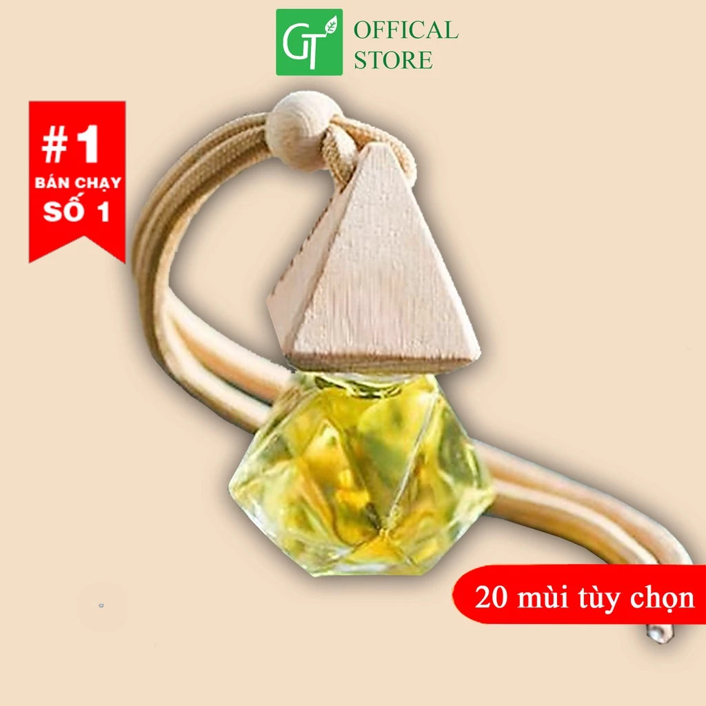 Tinh Dầu Treo Xe ô Tô (Tùy chọn mùi) - Tinh Dầu Thơm Xe Hơi Khử Mùi, Chống Say Xe, 100% Tự Nhiên