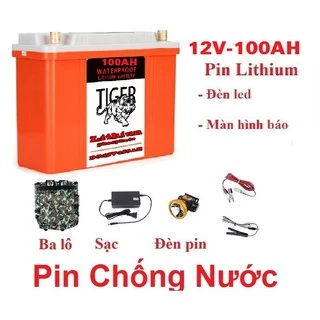 Bình Pin lithium 12V - 100Ah Chống thấm nước