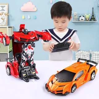 Đồ chơi trẻ em- Oto biến hình robot điều khiển từ xa biến hình robot Mẹ sóc