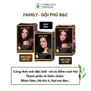 Dầu gội phủ bạc đen nâu thuốc nhuộm tóc đen thảo dược nhuộm tóc tại nhà FAMILY jrouoi fruit