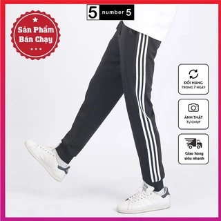 Quần Thể Thao Nam 3 Sọc Nỉ Dày Dặn NUMBER5 Quần Jogger 3 Lines Nam Thu Đông Co Giãn Ống Suông ,Ống Bo [Q3S]