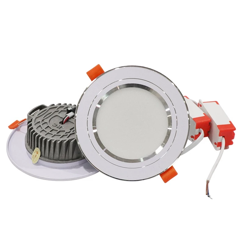 [Xả Kho]Combo 10 Đèn Âm Trần Đế đúcCAO CẤP Viền Vàng,Viền Bạc ( 3 Màu thay đổi)