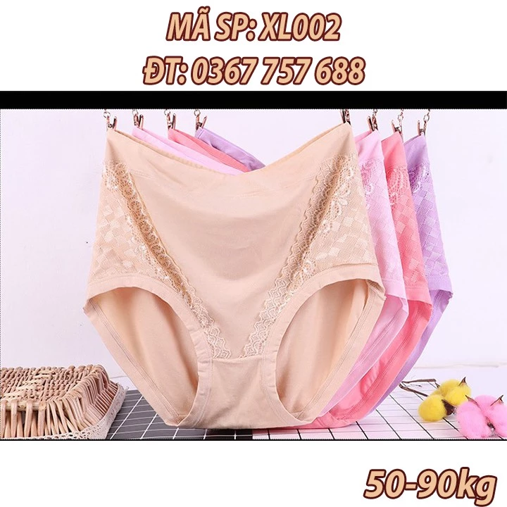 Quần lót nữ đẹp cạp cao quần lót cotton người già size lớn XL002