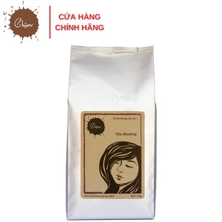 5kg Cà Phê HẠT Nguyên Chất Rang Mộc  – Yêu Thương [1kg/bịch] - Thành phần: 70% Robusta, 30% Arabica