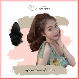 Tóc ngoặm xoăn ngắn 35cm / N52 / Tóc giả ngoạm kẹp đuôi ngựa cao cấp