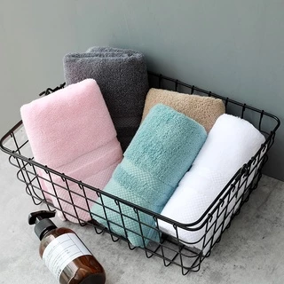 Khăn Tắm Cotton Mềm Mại Màu Trơn Thấm Hút Tốt Phong Cách Nhật Bản 34 x 75cm