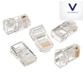 Đầu Mạng RJ45 VP-Link CAT5E Xuyên Thấu (100pcs)