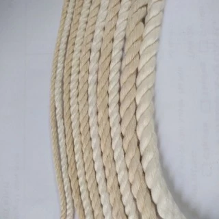 Dây thừng macrame cotton xoắn (2mm, 3mm, 4mm, 5mm, 7mm, 10mm) màu ngà, màu kem